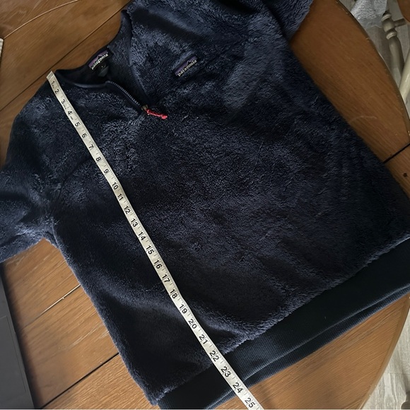 Patagonia Navy Fuzzy Fleece Quarter Zip Sweatshirt Small - Picture 11 of 12